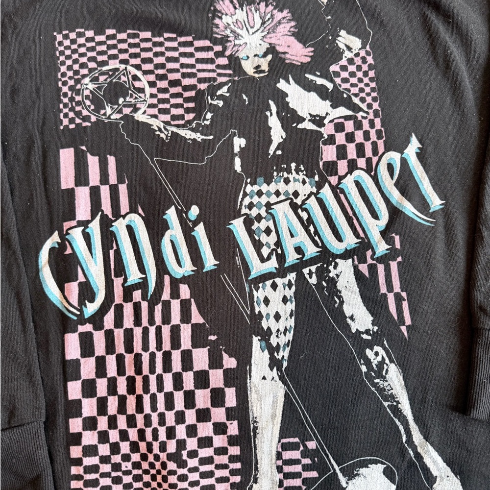 Torrid Black and Pink Cyndi Lauper Hoodie
